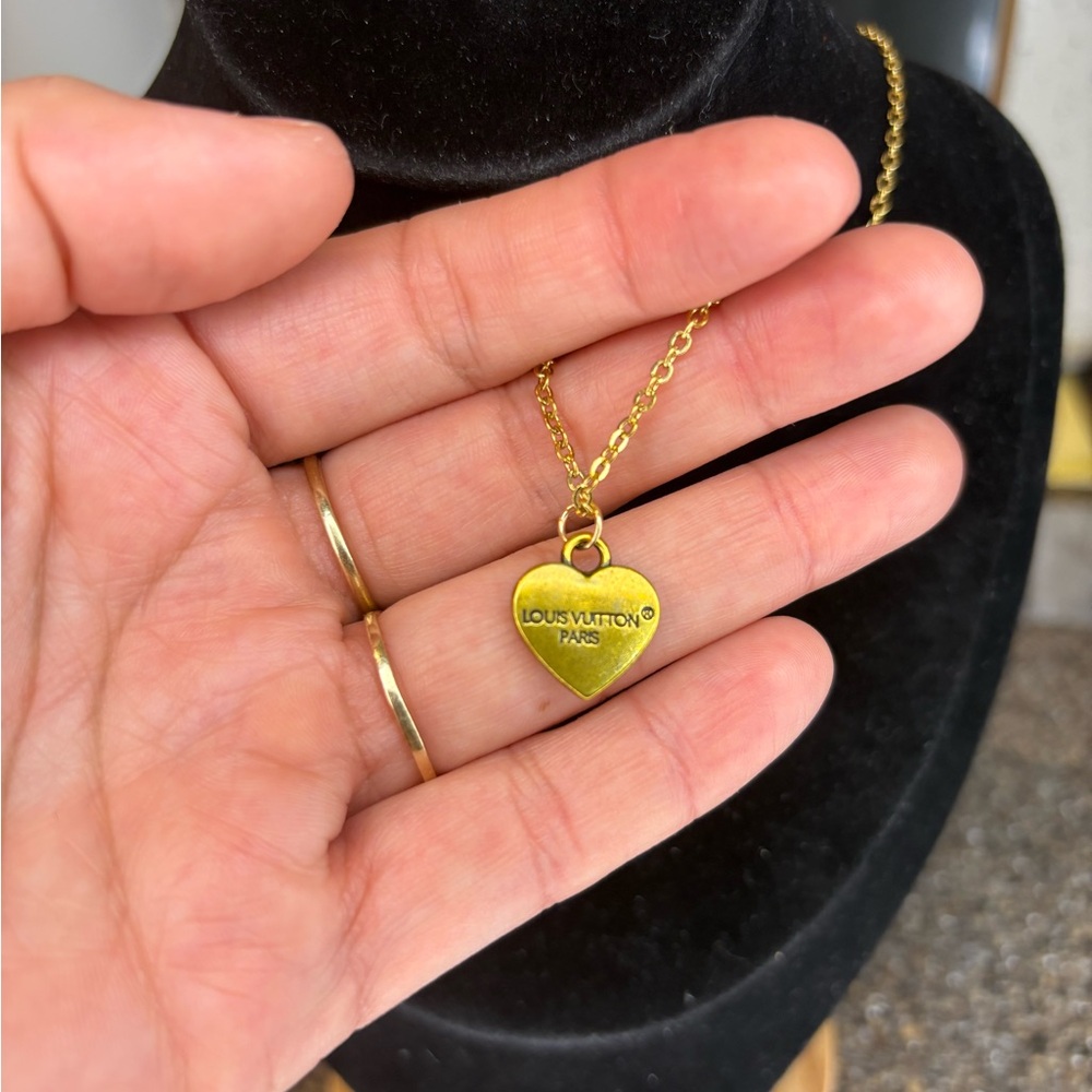 Louis vuttion Gold Heart Necklace - Picture 2 of 5